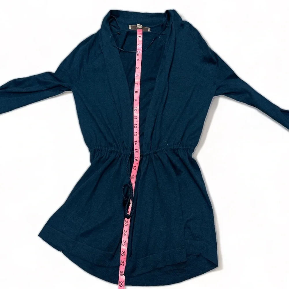 Loft Long Sleeve Teal Cardigan With Tassel Tie Waist Ladies Size XS EUC